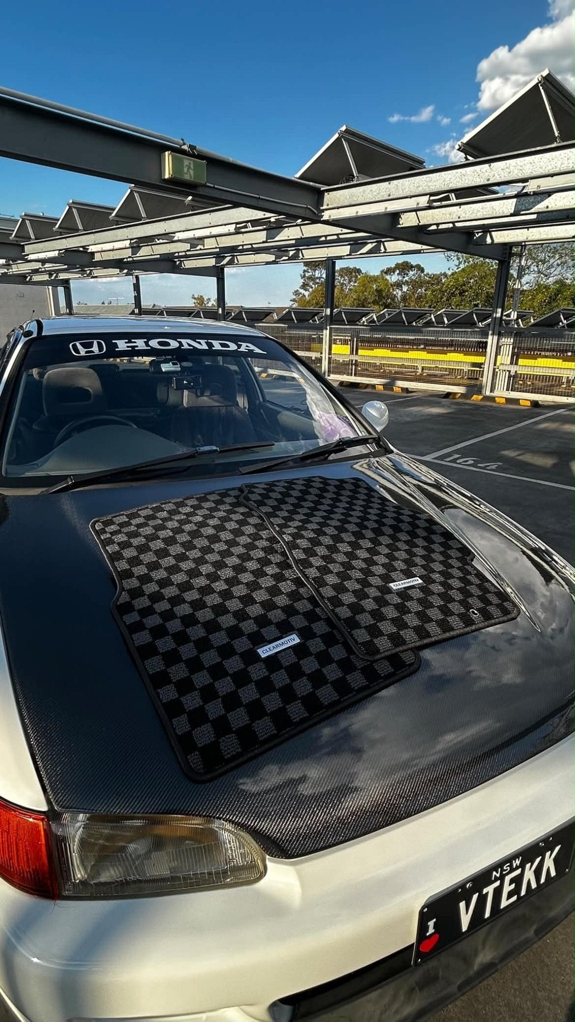 Honda Civic EG Premium Checker Floor Mats - CLEARMOTIV