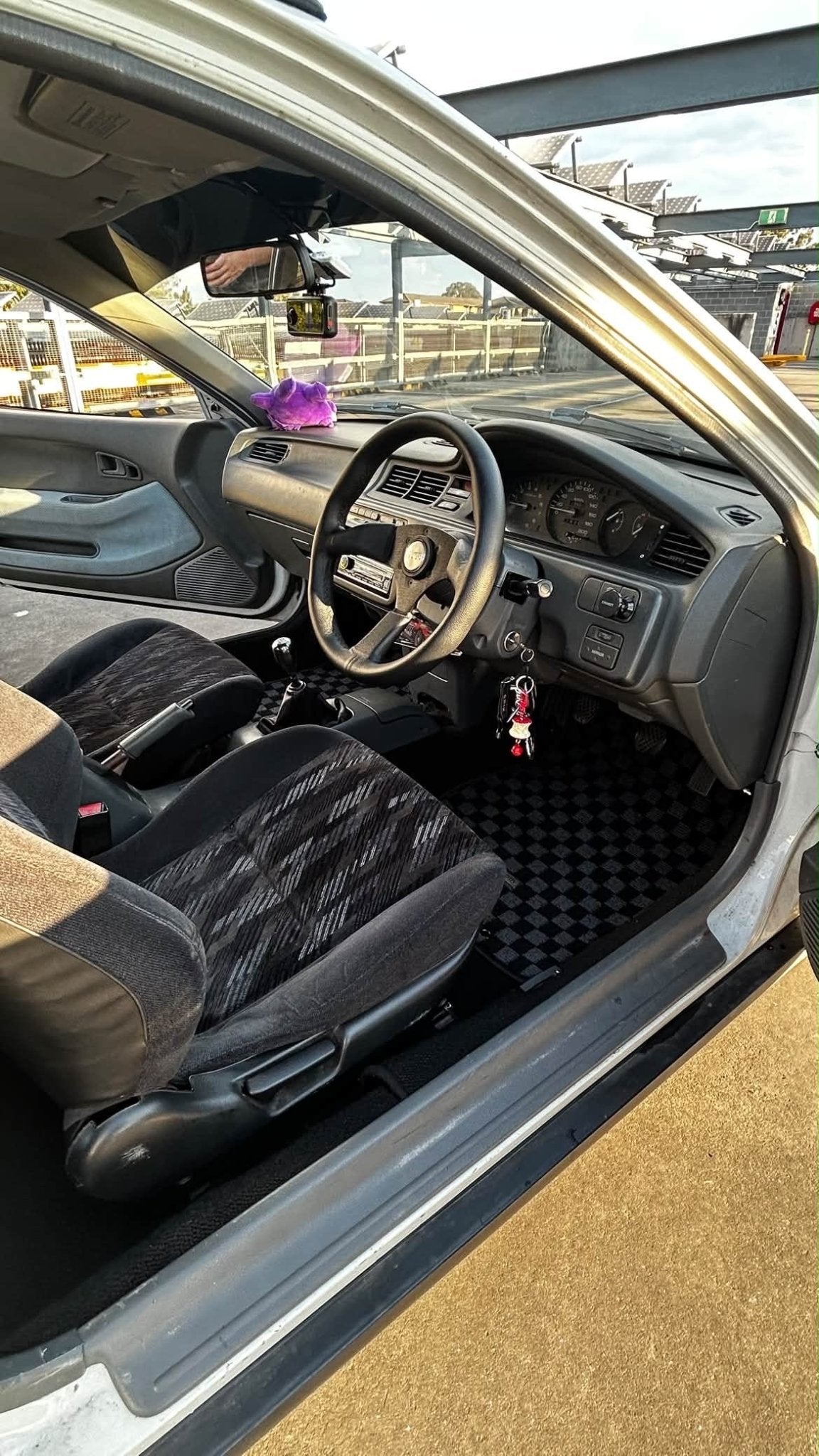 Honda Civic EG Premium Checker Floor Mats - CLEARMOTIV