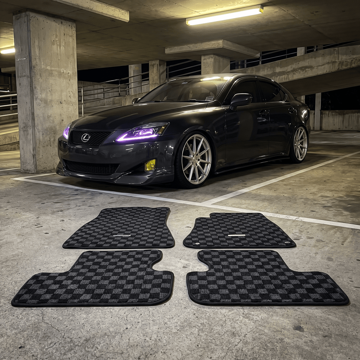 Lexus IS250 Premium Checker Floor Mats - CLEARMOTIV
