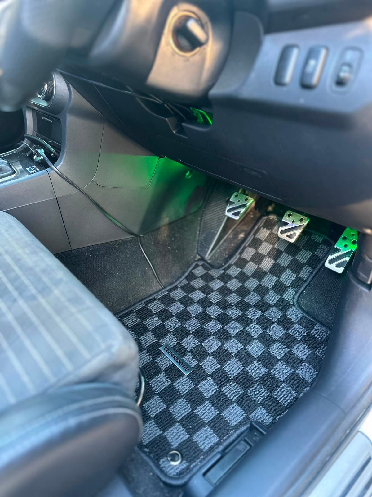 Mitsubishi CJ Lancer / Evolution X Premium Checker Floor Mats - CLEARMOTIV