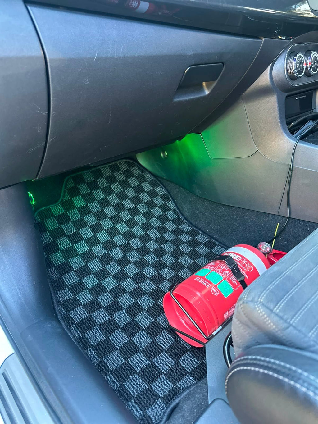 Mitsubishi CJ Lancer / Evolution X Premium Checker Floor Mats - CLEARMOTIV