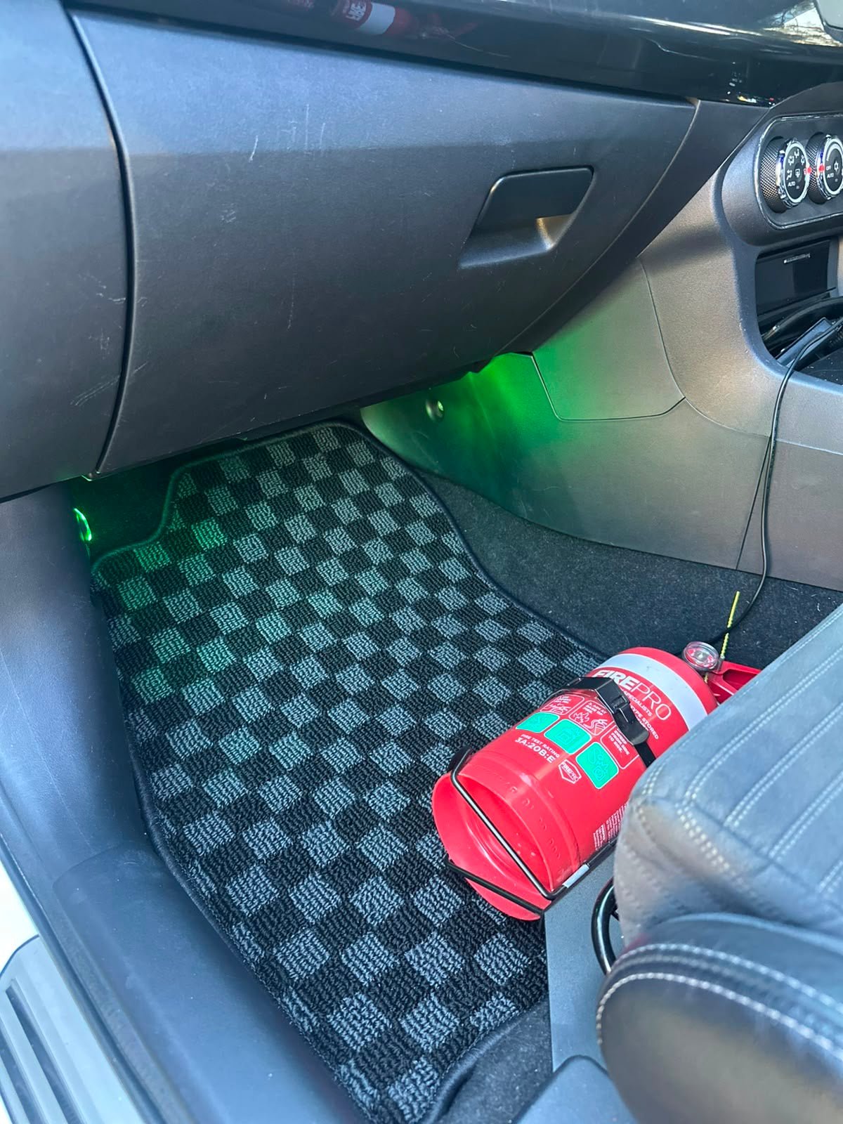 Mitsubishi CJ Lancer / Evolution X Premium Checker Floor Mats - CLEARMOTIV
