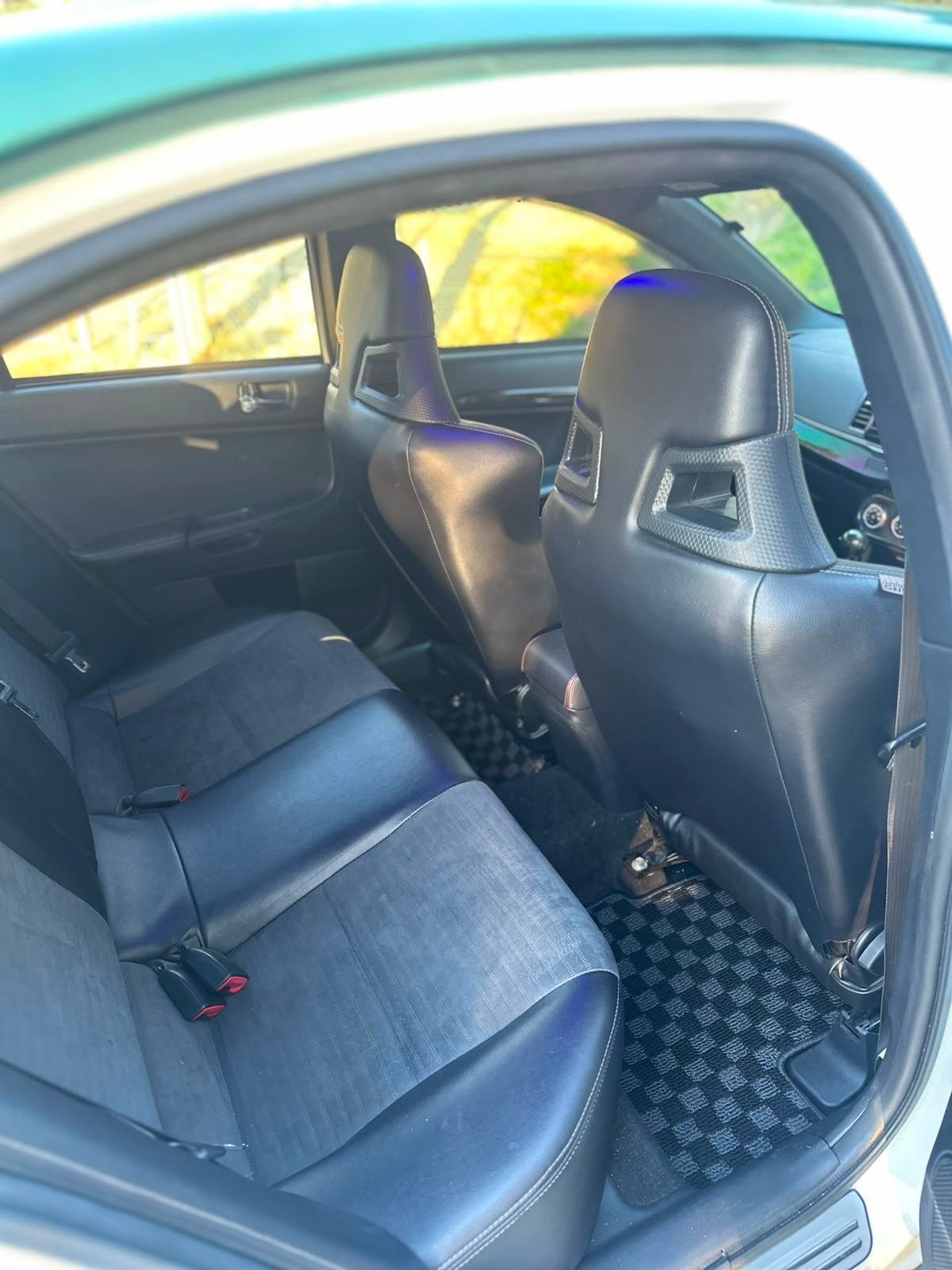 Mitsubishi CJ Lancer / Evolution X Premium Checker Floor Mats - CLEARMOTIV